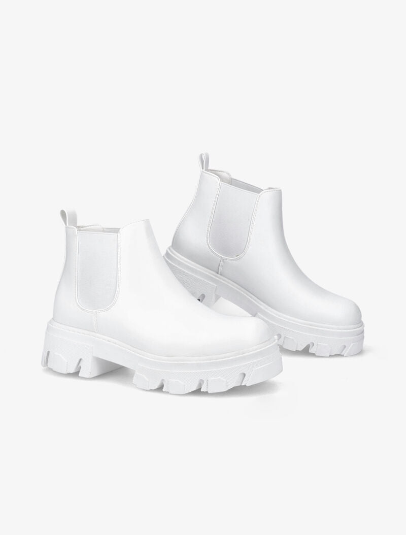 Chelsea boots à semelles crantées - Blanc - 3