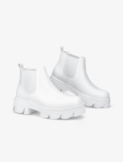 Chelsea boots à semelles crantées - Blanc - 3