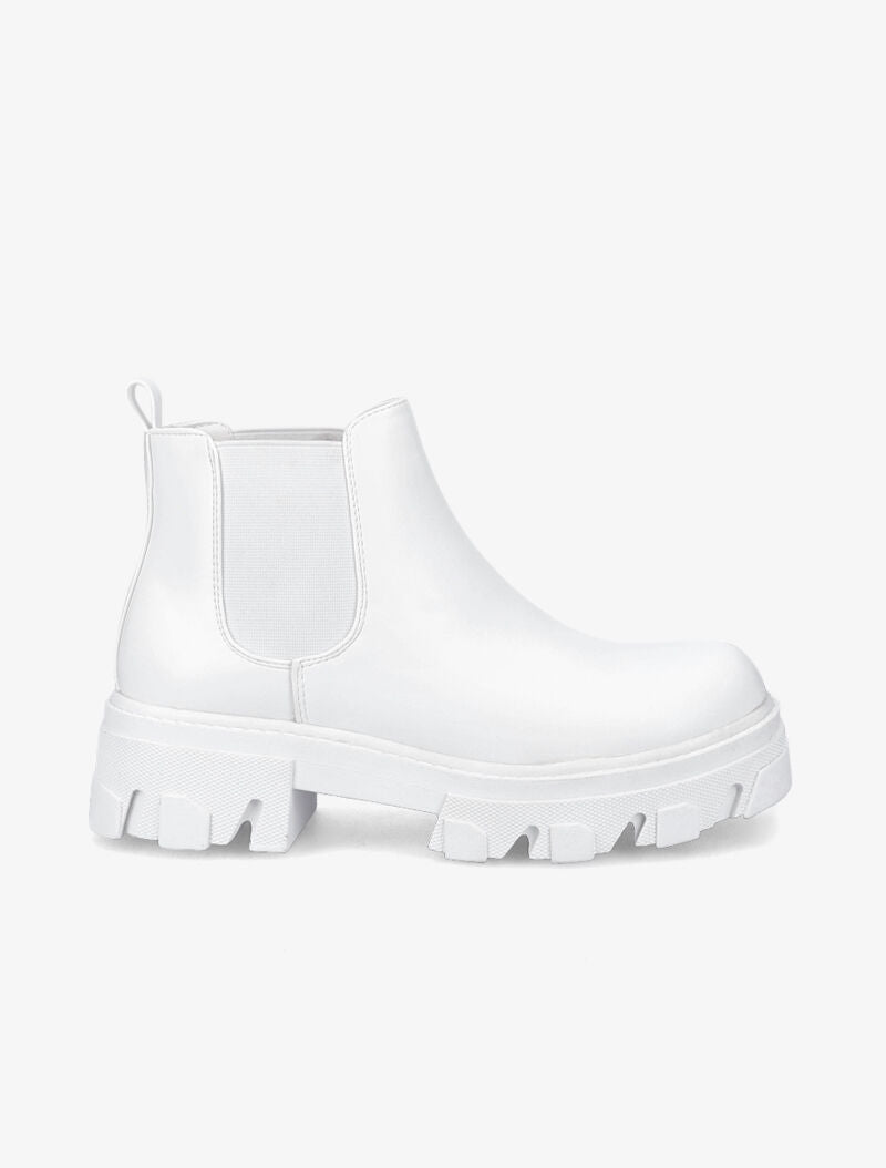 Chelsea boots à semelles crantées - Blanc - 4