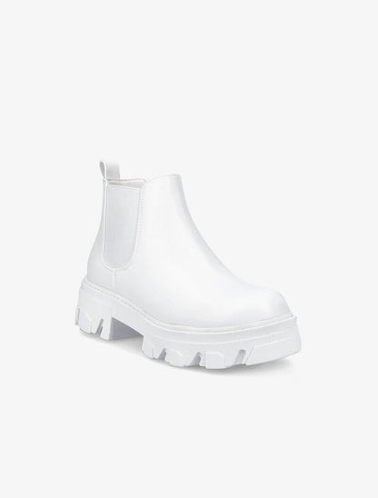 Chelsea boots à semelles crantées - Blanc - 2