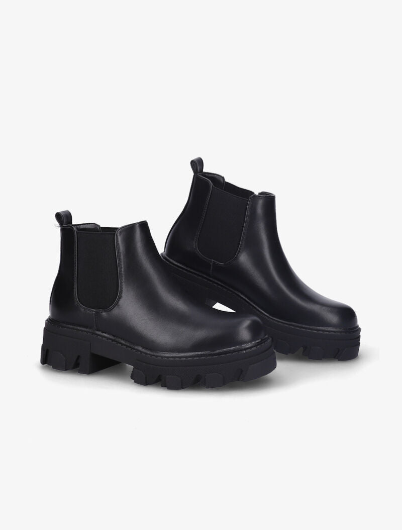 Chelsea boots à semelles crantées - Noir - 4