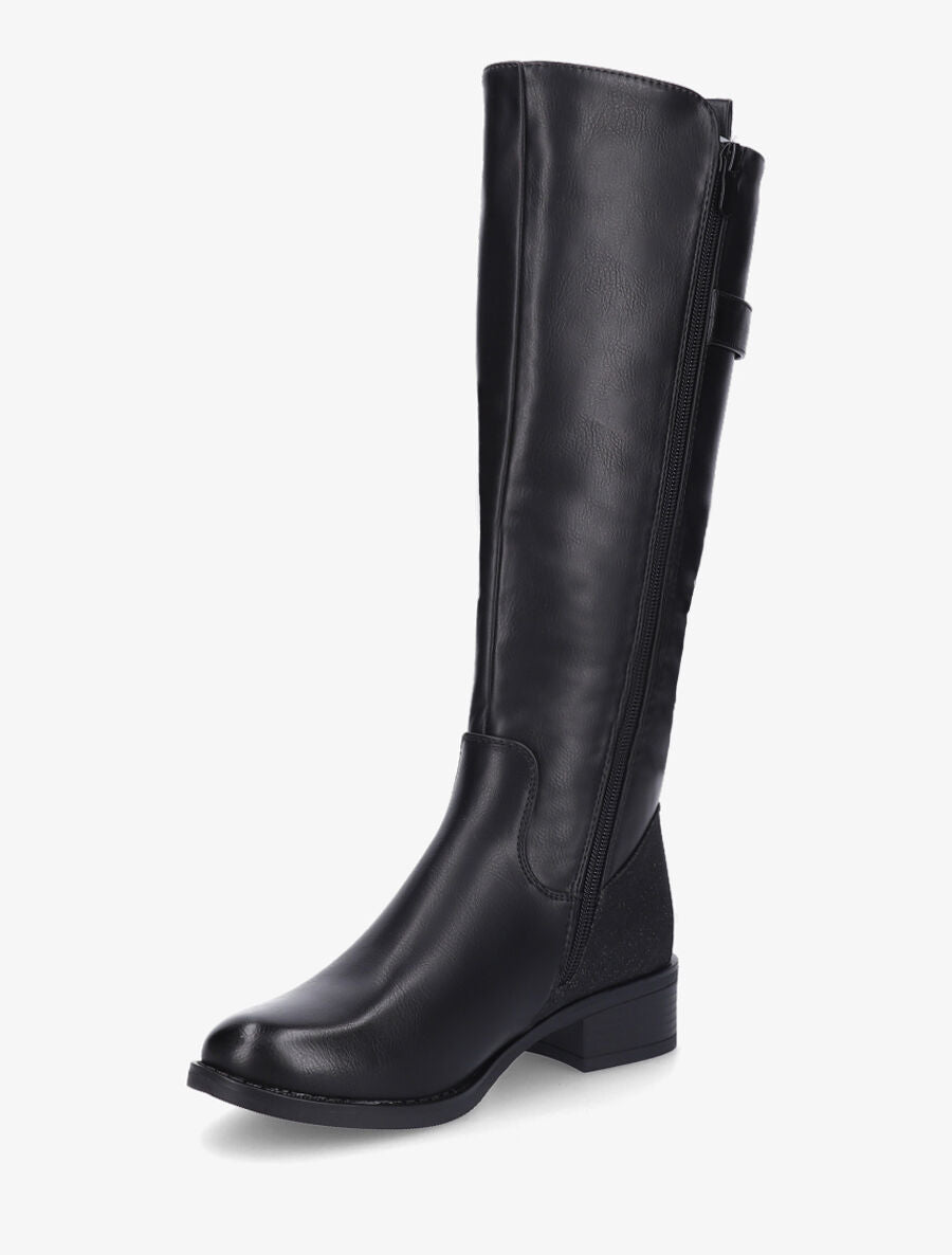 Bottes élastiquées à contrefort pailleté - Noir - 3