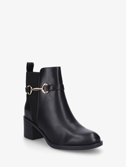 Bottines élastiquées sanglées - Noir - 2