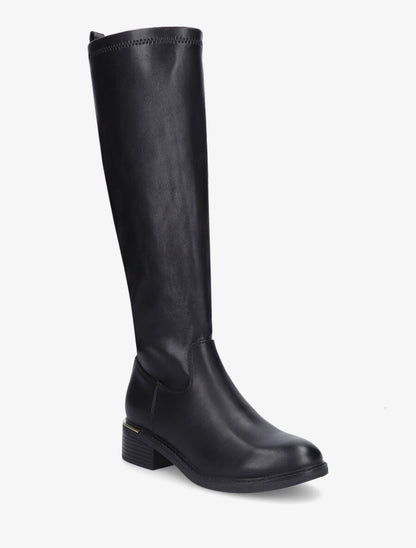 Bottes plates en simili - Noir - 2
