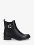 Bottines unies à contrefort pailleté - Noir - 1