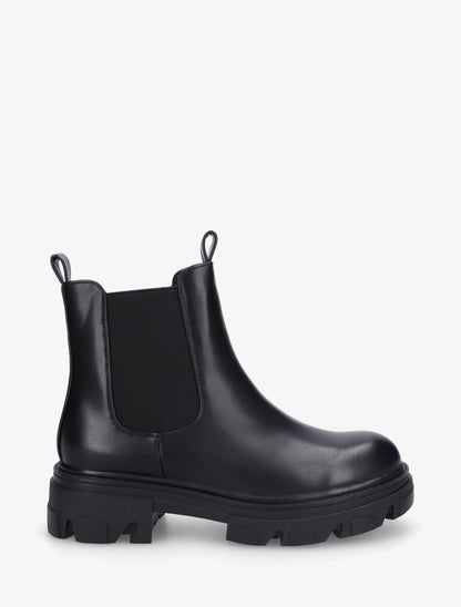 Bottines en simili et semelle crantée - Noir - 1
