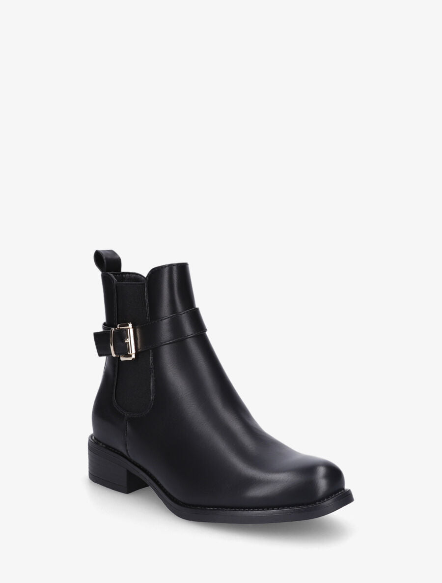 Bottines basiques en simili - Noir - 2