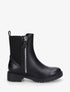 Bottines en simili à zip décoratif - Noir - 5