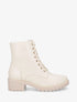Boots à lacets en simili - Beige - 5