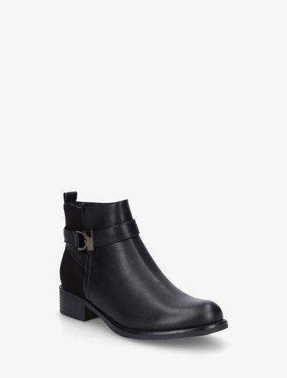 Bottines bi-matière à boucle - Noir - 2