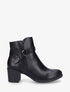 Bottines en simili à empiècement python - Noir - 5