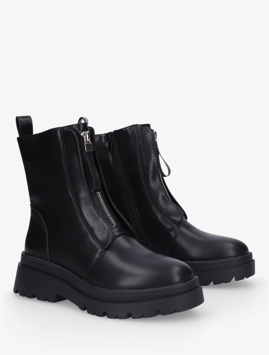 Boots montantes à zip - Noir - 4