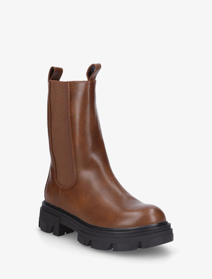 Bottines montantes élastiquées - Camel - 2