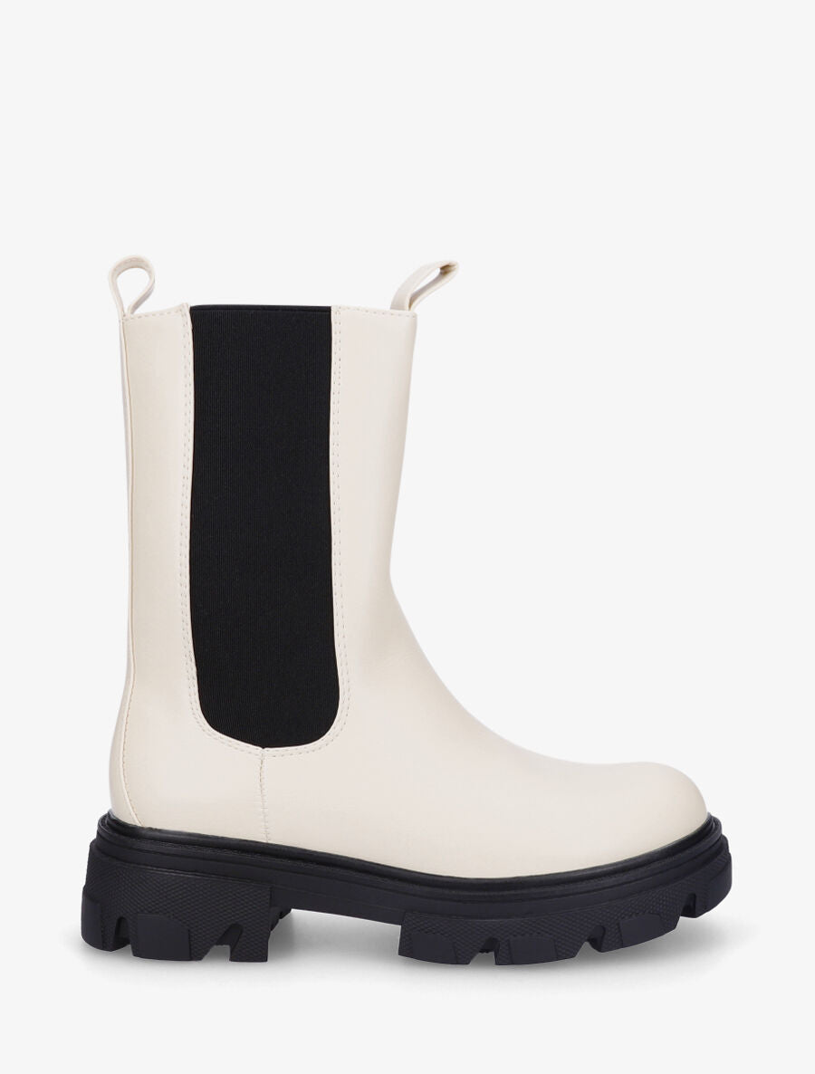 Bottines montantes élastiquées - Beige - 5