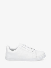 Baskets basiques en simili - Blanc - 1