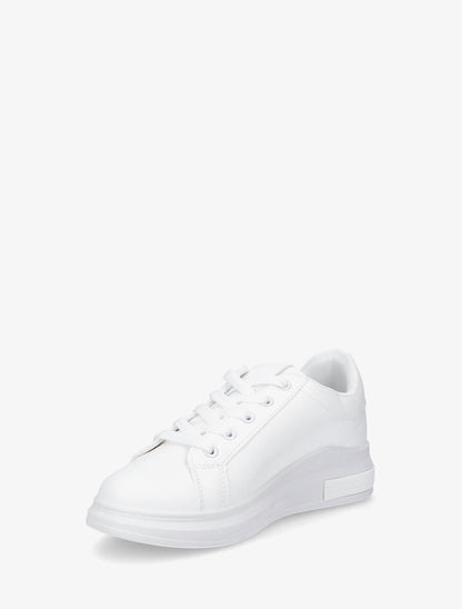Baskets classiques en simili - Blanc - 3