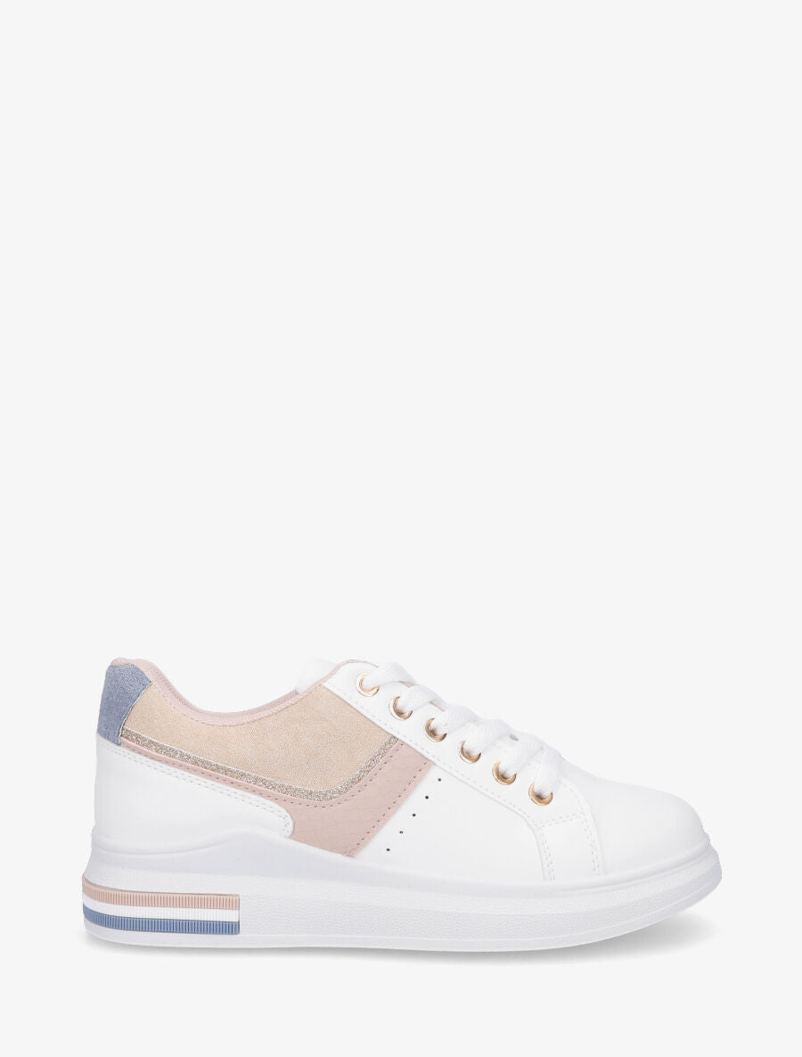 Sneakers à contrefort en suédine - Rose - 5