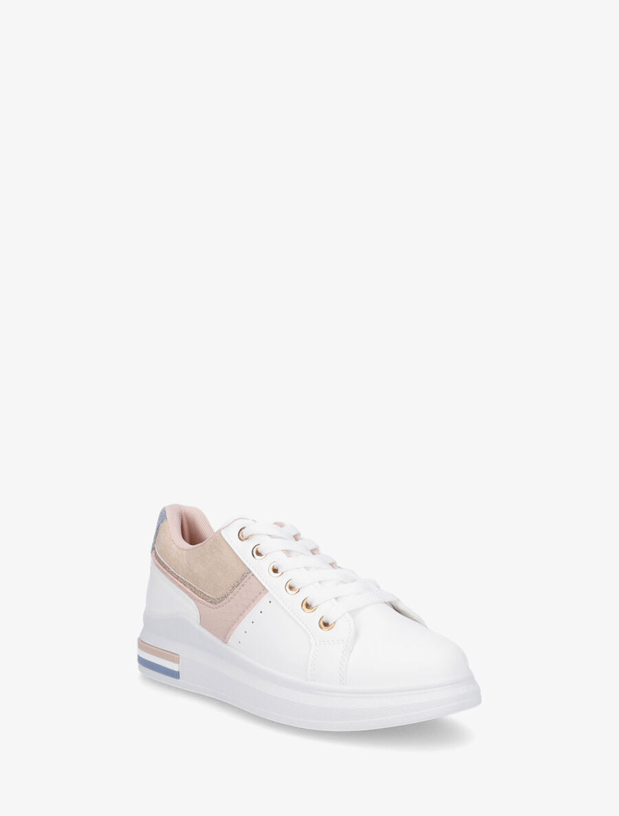 Sneakers à contrefort en suédine - Rose - 2