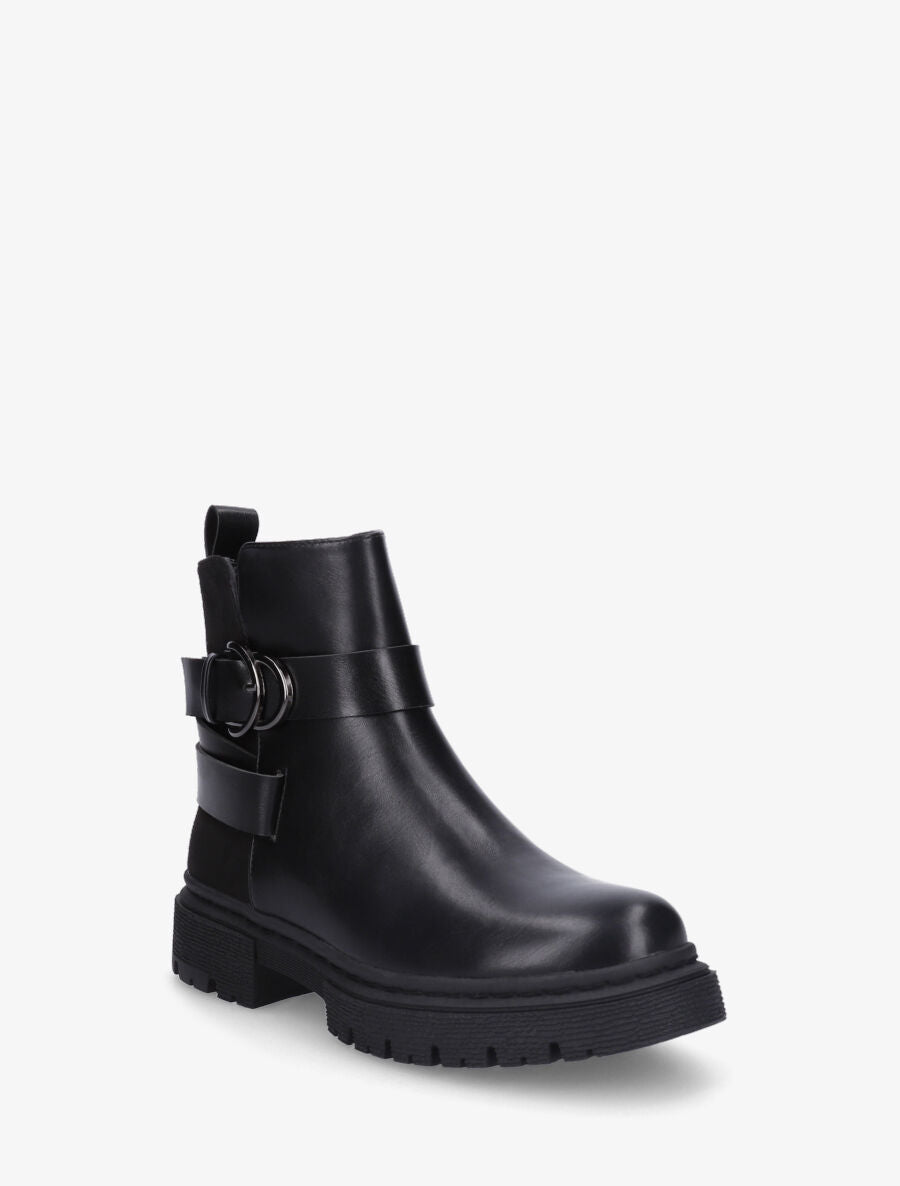 Boots bi-matière à semelle crantée - Noir - 2