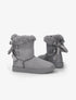 Bottines fourrées à noeuds - Gris - 5