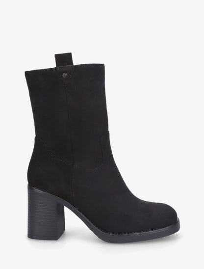 Bottines montantes hautes en suédine - Noir - 5