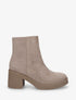 Bottines en suédine - Taupe - 1