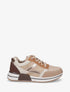 Sneakers en suédine et strass - Taupe - 1