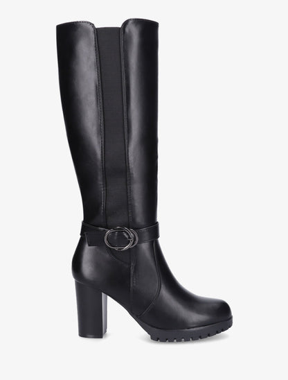 Bottes à talon et boucle élastiquées - Noir - 5