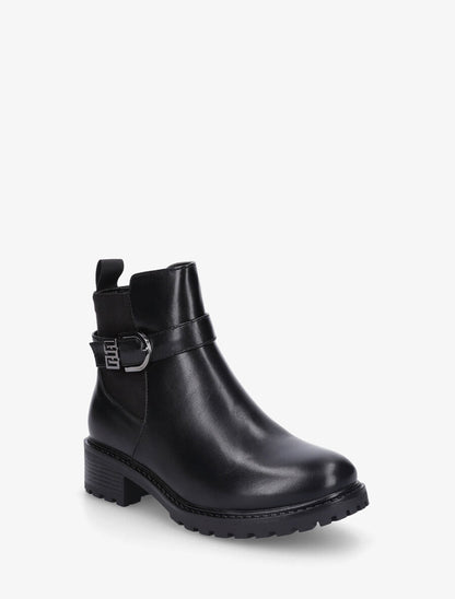 Bottines plates à semelle crantée - Noir - 2