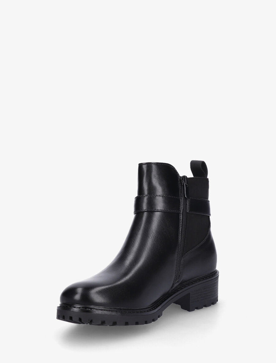 Bottines plates à semelle crantée - Noir - 3
