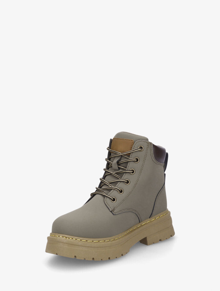 Bottines à lacets - Kaki - 3