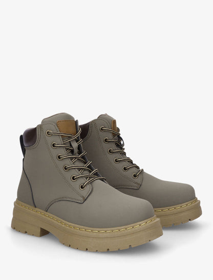 Bottines à lacets - Kaki - 4