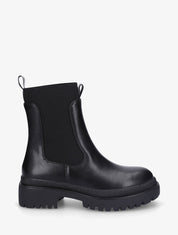 Bottines élastiquées unies - Noir - 1