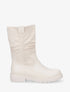 Bottines unies bi-matière - Beige - 5
