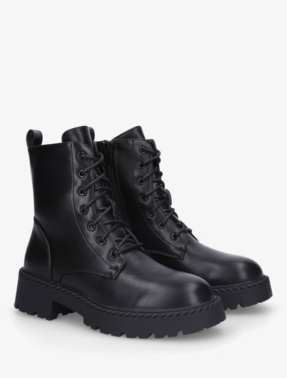 Bottines montantes à lacets - Noir - 4