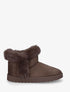 Low boots fourrées et fourrure synthétique - Marron - 1