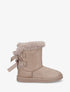Bottines montantes fourrées à noeud - Taupe - 1