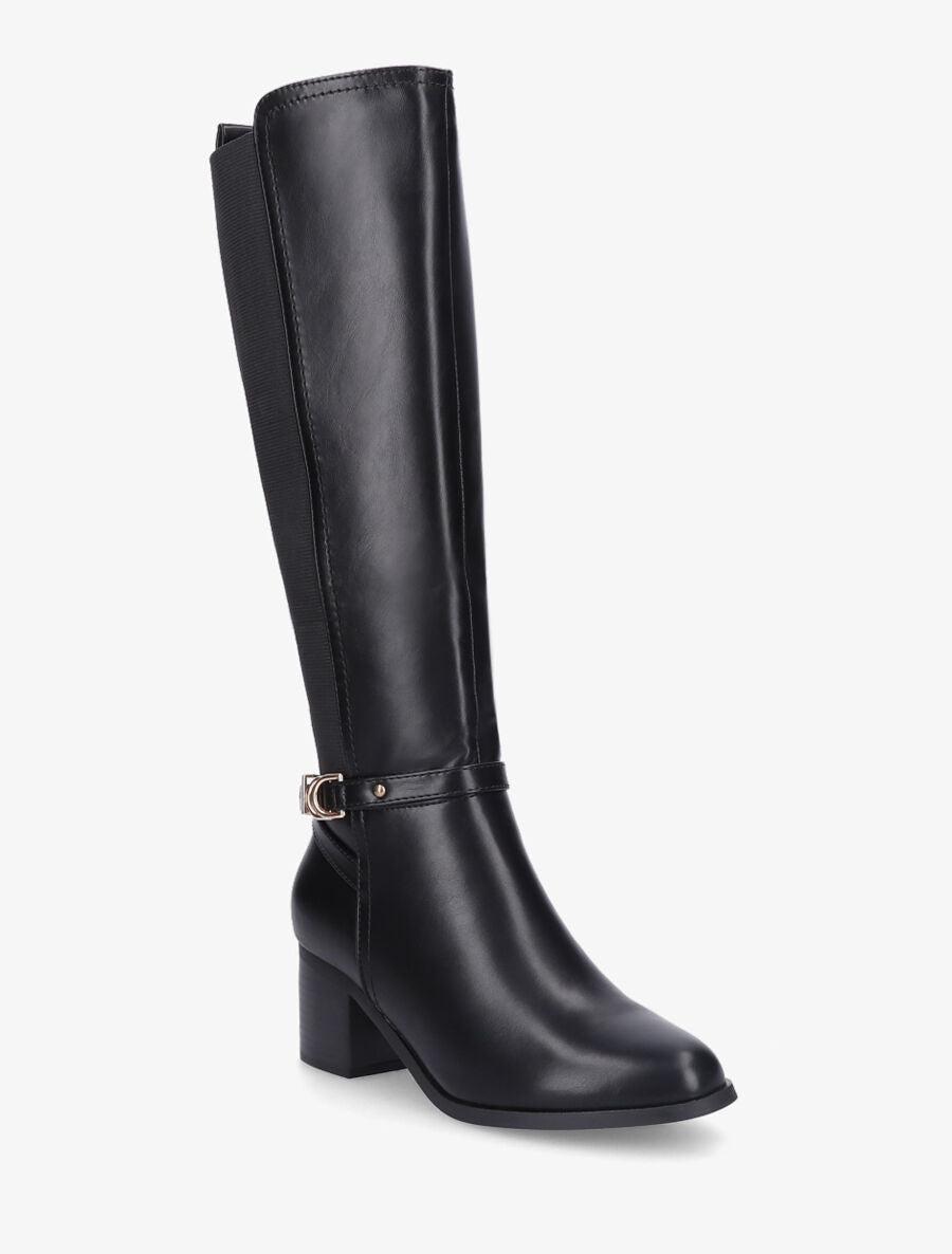 Bottes unies élastiquées - Noir - 2