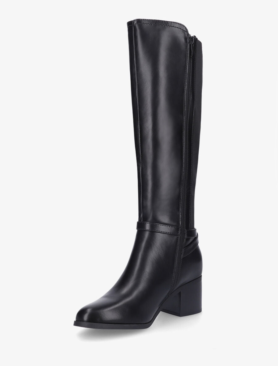 Bottes unies élastiquées - Noir - 3