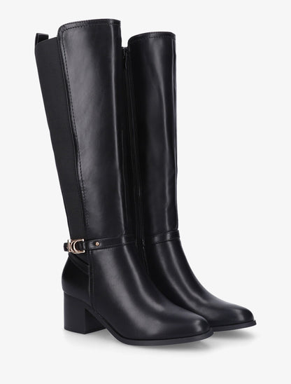 Bottes unies élastiquées - Noir - 4