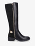 Bottes style cavalière bi-matière à zip - Noir - 5