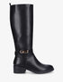 Bottes plates en simili - Noir - 5