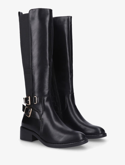 Bottes élastiquées à double sangle - Noir - 4