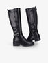 Bottes à bride à boucle dorée - Noir - 5