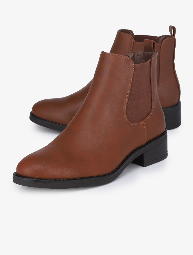 Chelsea boots unies - Camel - 1