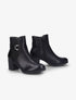 Bottines à talon basique à bride à boucle stylisée - Noir - 1