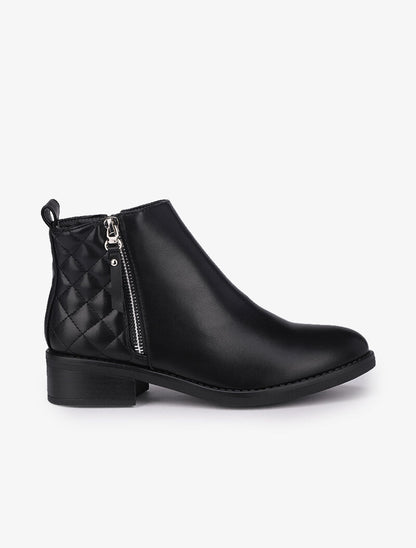 Bottines à contrefort matelassé - Noir - 5