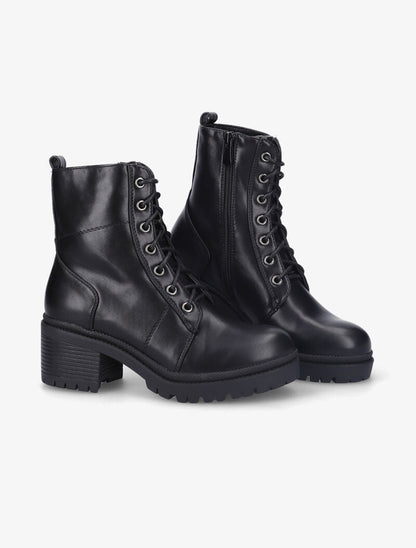 Bottines montantes à talon bloc - Noir - 4