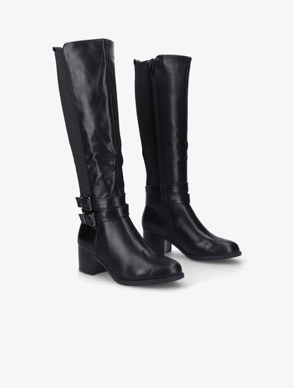 Bottes cavalières à talon - Noir - 4