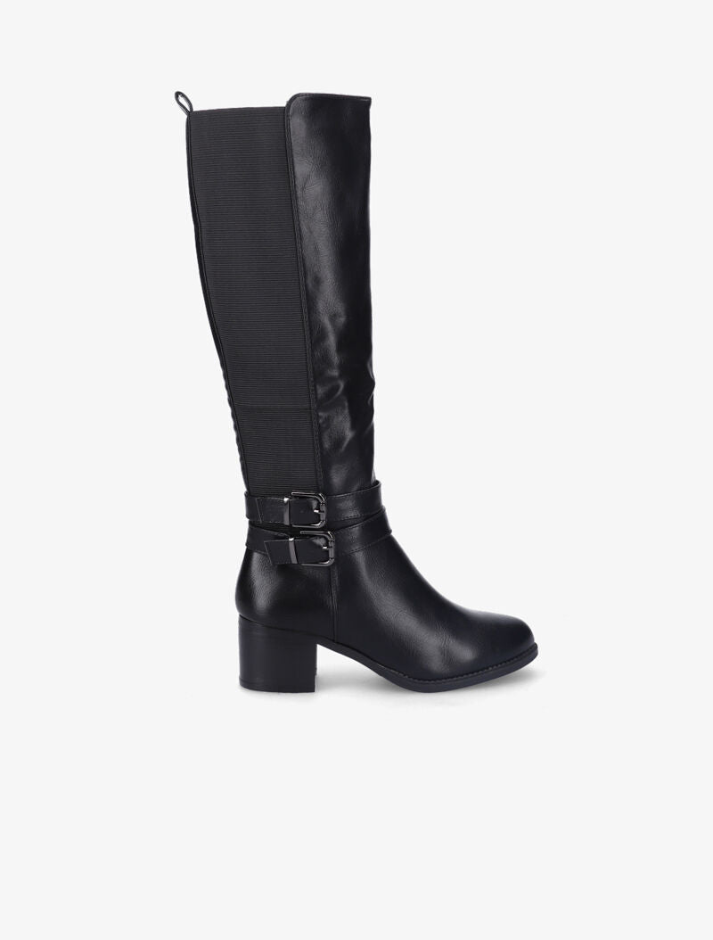 Bottes cavalières à talon - Noir - 5